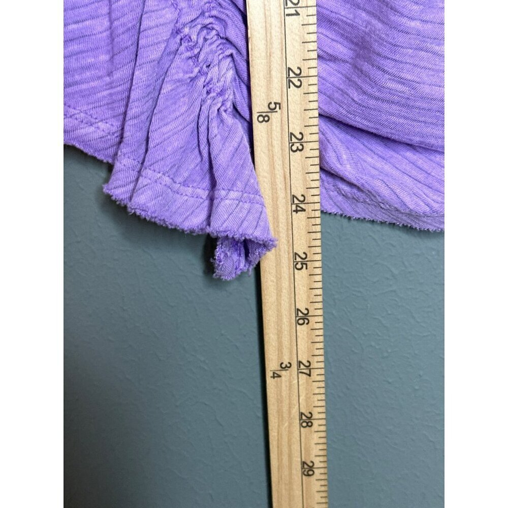 Pilcro Anthropologie Women's XS Purple Stipe Scrunch Tank Sleeveless - Picture 7 of 8